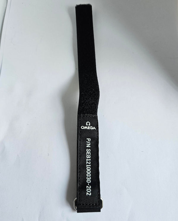 OMEGA Speedmaster/Seamaster original velcro strap - Black - 20mm