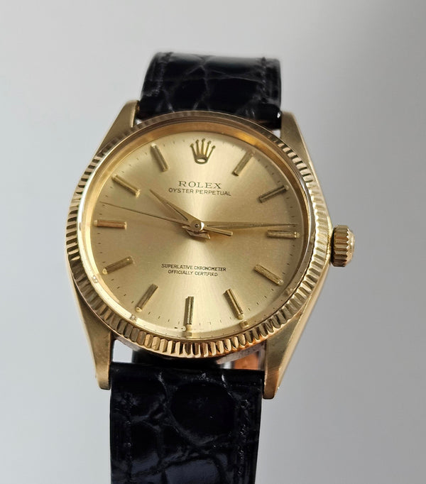 Rolex Oyster Perpetual Ref. 1005 - Automatic - 18K solid gold case- Vintage 1957 -  Men's - Unisex watch
