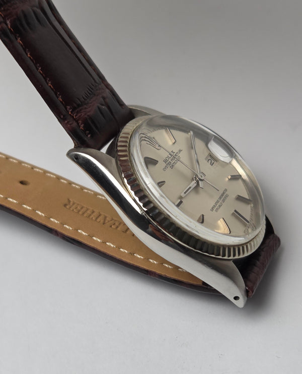 Rolex Oyster Datejust 1601 - Silver pie pan dial - Steel and Gold - Automatic Vintage Watch