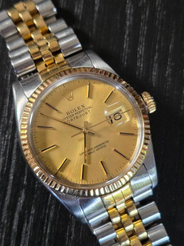 Rolex Datejust Ref. 16013- 18ct gold and Steel -1980 -  Vintage Men's/Unisex Watch