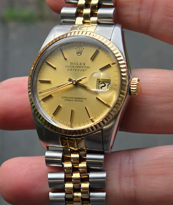 Rolex Datejust Ref. 16013- 18ct gold and Steel -1980 - Vintage Men's/Unisex Watch
