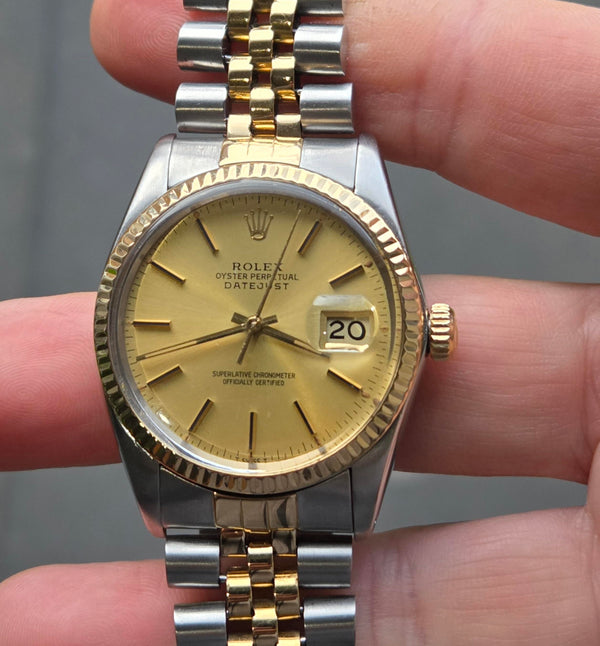 Rolex Datejust Ref. 16013- 18ct gold and Steel -1980 - Vintage Men's/Unisex Watch