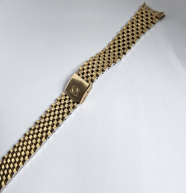 Omega Seamaster/Speedmaster Vintage gold plated watch bracelet - Ref. 1383- end links 785