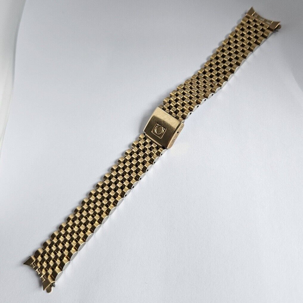 Omega Seamaster/Speedmaster Vintage gold plated watch bracelet - Ref. 1383- end links 785