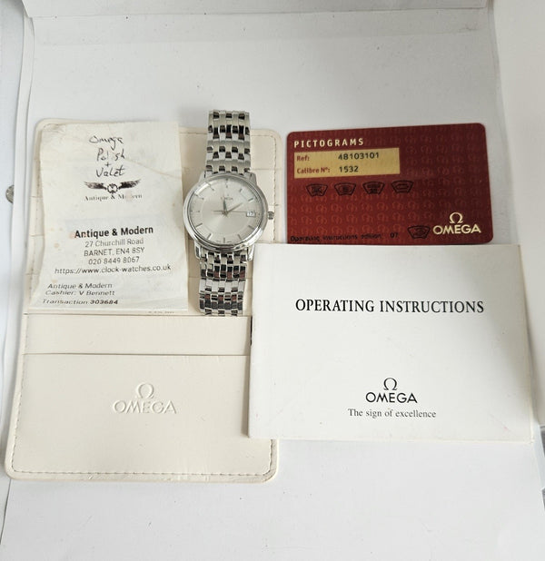Omega De Ville Quartz - Ref. 48.10.31.01 -  Steel case and bracelet Watch