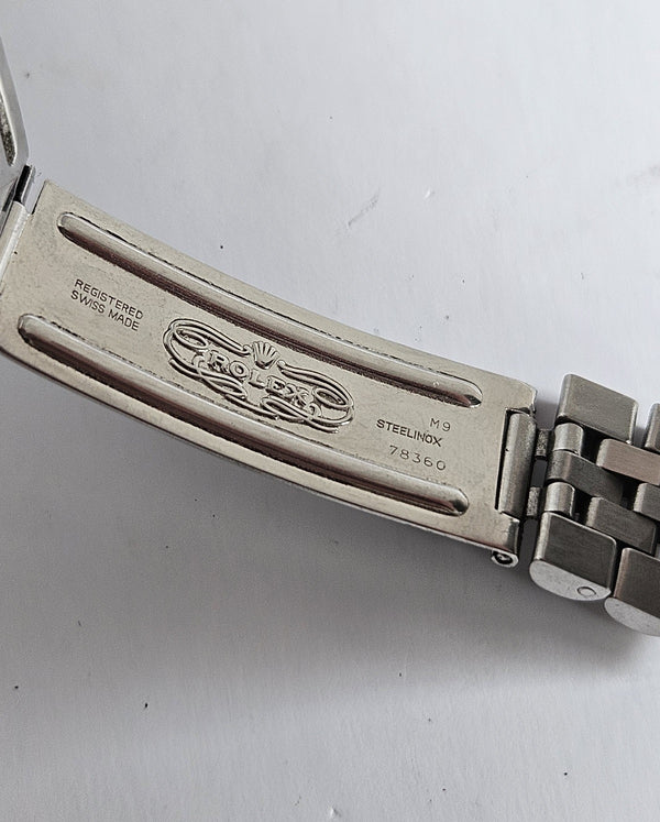 Rolex Datejust Ref. 16014- 18K gold bezel - Men's/Unisex Watch - Silver dial