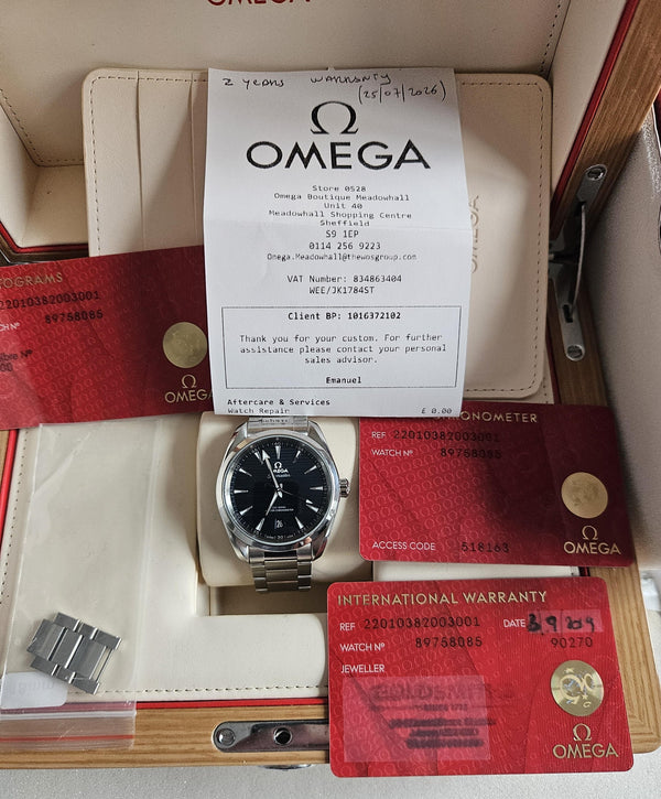 OMEGA Seamaster Aqua Terra Co Axial Master Chronometer - Men's Watch - 220.10.41.21.03.001