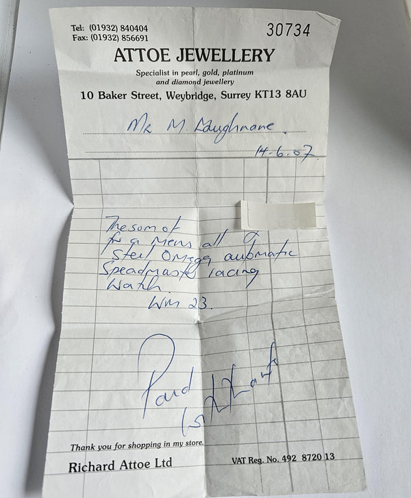 Omega Speedmaster Chronograph Racing - Schumacher - Ref. 3552.59