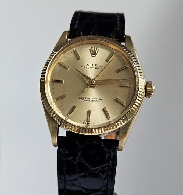 Rolex Oyster Perpetual Ref. 1005 - Automatic - 18K solid gold case- Vintage 1957 - Men's - Unisex watch
