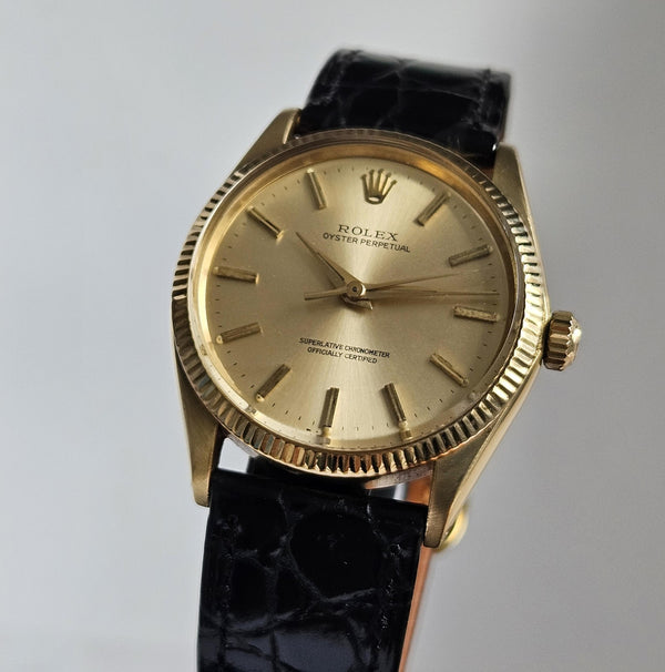Rolex Oyster Perpetual Ref. 1005 - Automatic - 18K solid gold case- Vintage 1957 -  Men's - Unisex watch