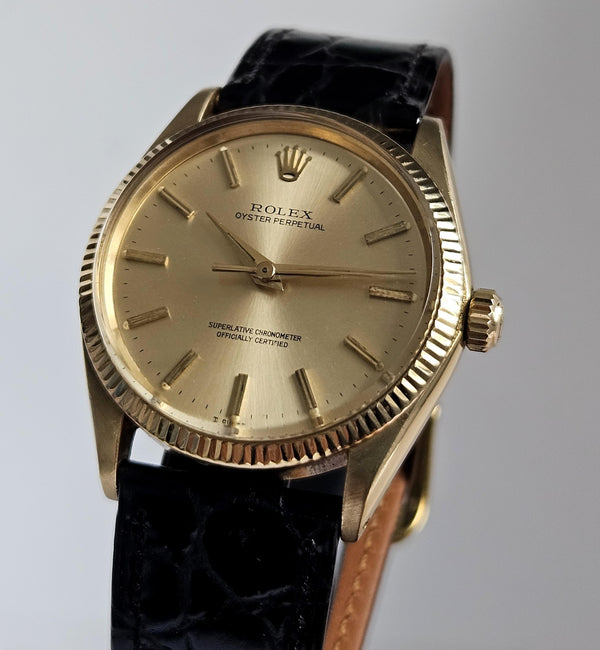 Rolex Oyster Perpetual Ref. 1005 - Automatic - 18K solid gold case- Vintage 1957 -  Men's - Unisex watch