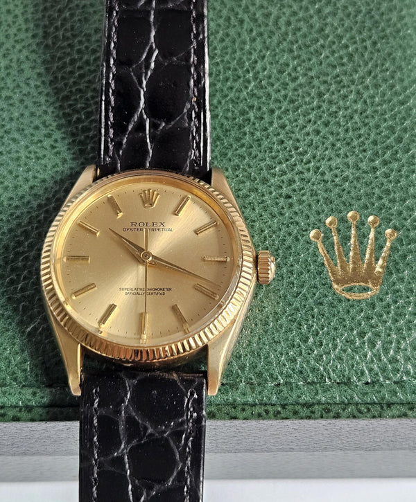 Rolex Oyster Perpetual Ref. 1005 - Automatic - 18K solid gold case- Vintage 1957 -  Men's - Unisex watch