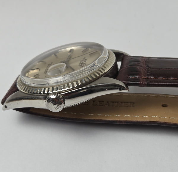 Rolex Oyster Datejust 1601 - Silver pie pan dial - Steel and Gold - Automatic Vintage Watch