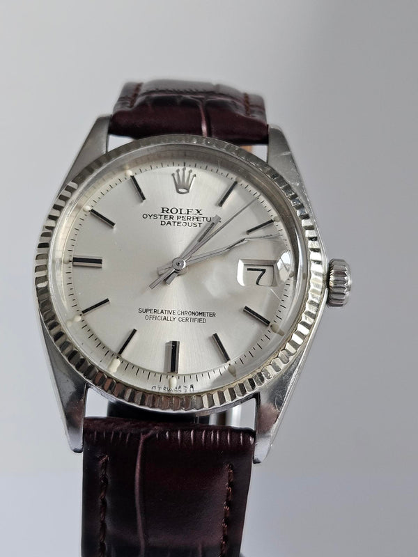 Rolex Oyster Perpetual Datejust 1601 - Silver pie pan dial -Automatic Vintage Men's Unisex watch