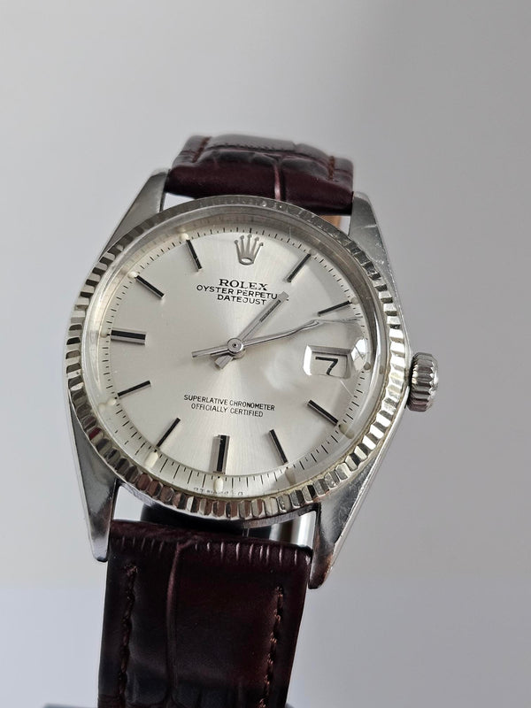 Rolex Oyster Perpetual Datejust 1601 - Silver pie pan dial -Automatic Vintage Men's Unisex watch