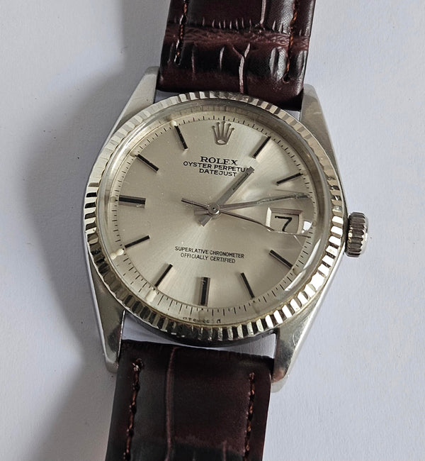 Rolex Oyster Perpetual Datejust 1601 - Silver pie pan dial -Automatic Vintage Men's Unisex watch