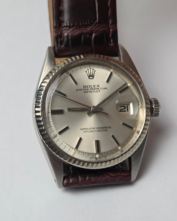 Rolex Oyster Perpetual Datejust 1601 - Silver pie pan dial -Automatic Vintage
