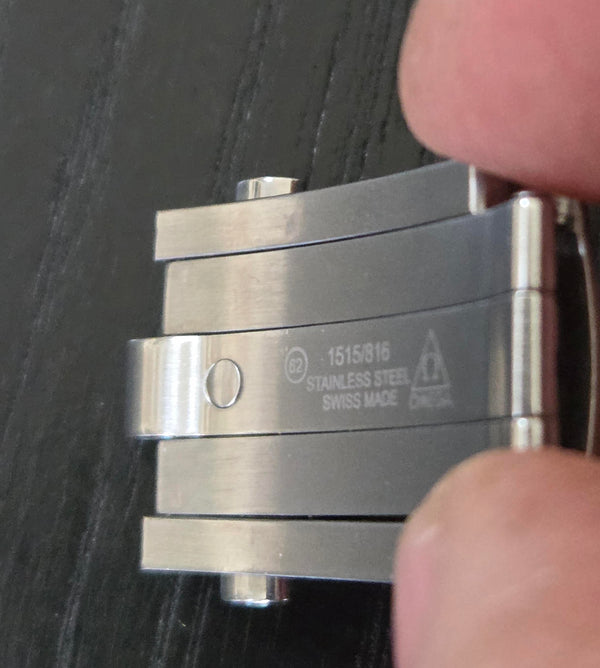 OMEGA 1515/816 steel bracelet clasp - For Seamaster watch - 117ST1515816 - Genuine