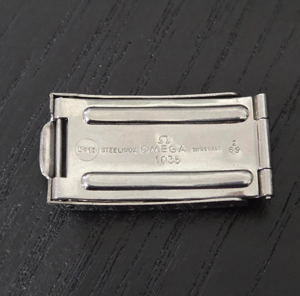Omega 1035 Flat Link Bracelet Clasp for Speedmaster & Seamaster-1969 - Vintage