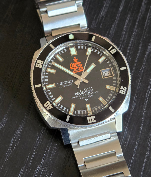 Seiko 7005-8140 Military Iranian army (Pahlavi) - Vintage - 100% Genuine Watch