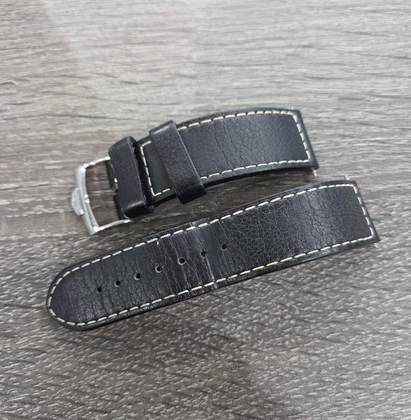 Heuer Autavia (Tag Heuer) Genuine 20mm watch leather strap and 18mm Heuer Buckle