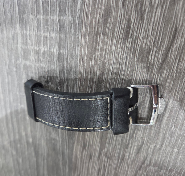 Heuer Autavia (Tag Heuer) Genuine 20mm watch leather strap and 18mm Heuer Buckle