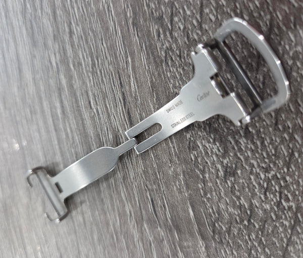 Cartier Leather Watch Strap - 16mm- Folding Deployment Clasp buckle- Genuine