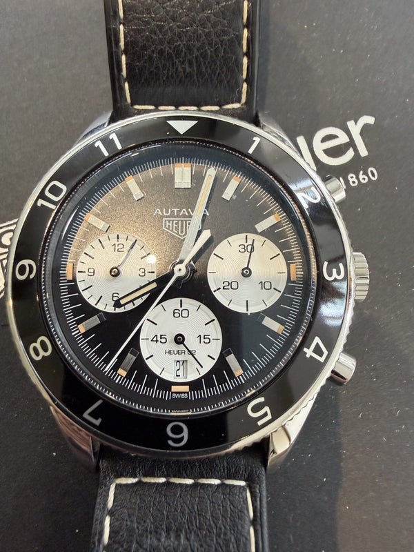 Heuer Autavia (Tag Heuer) Genuine 20mm watch leather strap and 18mm Heuer Buckle