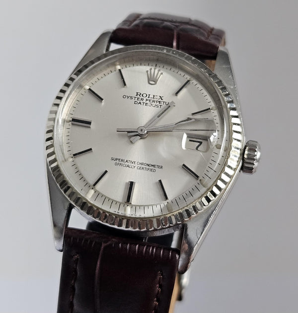 Rolex Oyster Perpetual Datejust 1601 - Silver pie pan dial -Automatic Vintage Men's Unisex watch