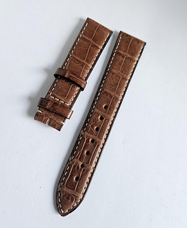 Zenith watch leather strap 19mm brown - NEW