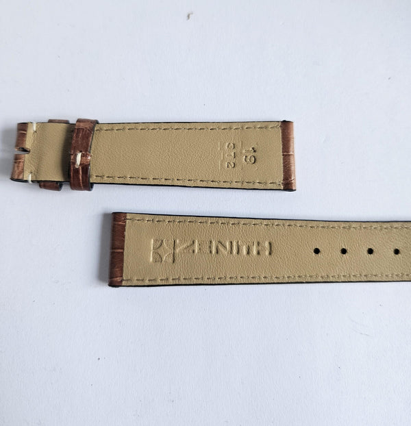 Zenith watch leather strap 19mm brown - NEW